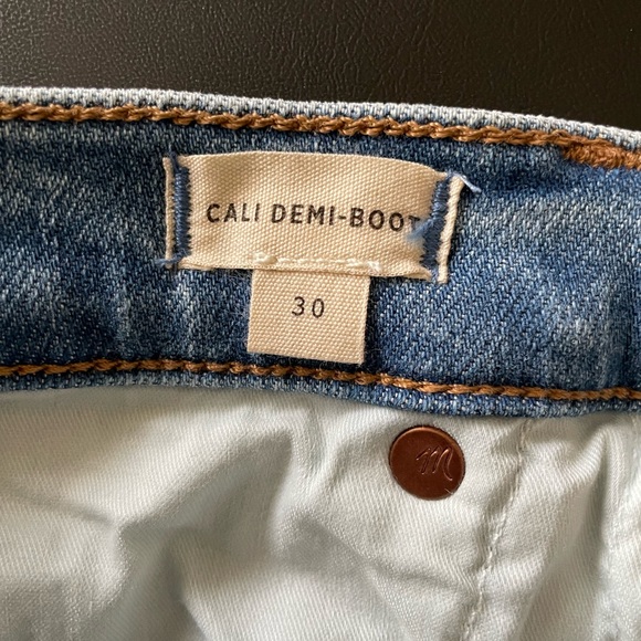 NWT Madewell Cali Demi Boot Blue Jeans Size 30 - Picture 9 of 13